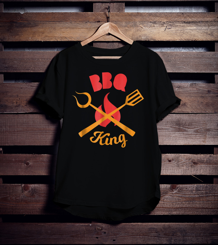 BBQ King Hot Grilled Tools Flame Barbecue T-Shirt