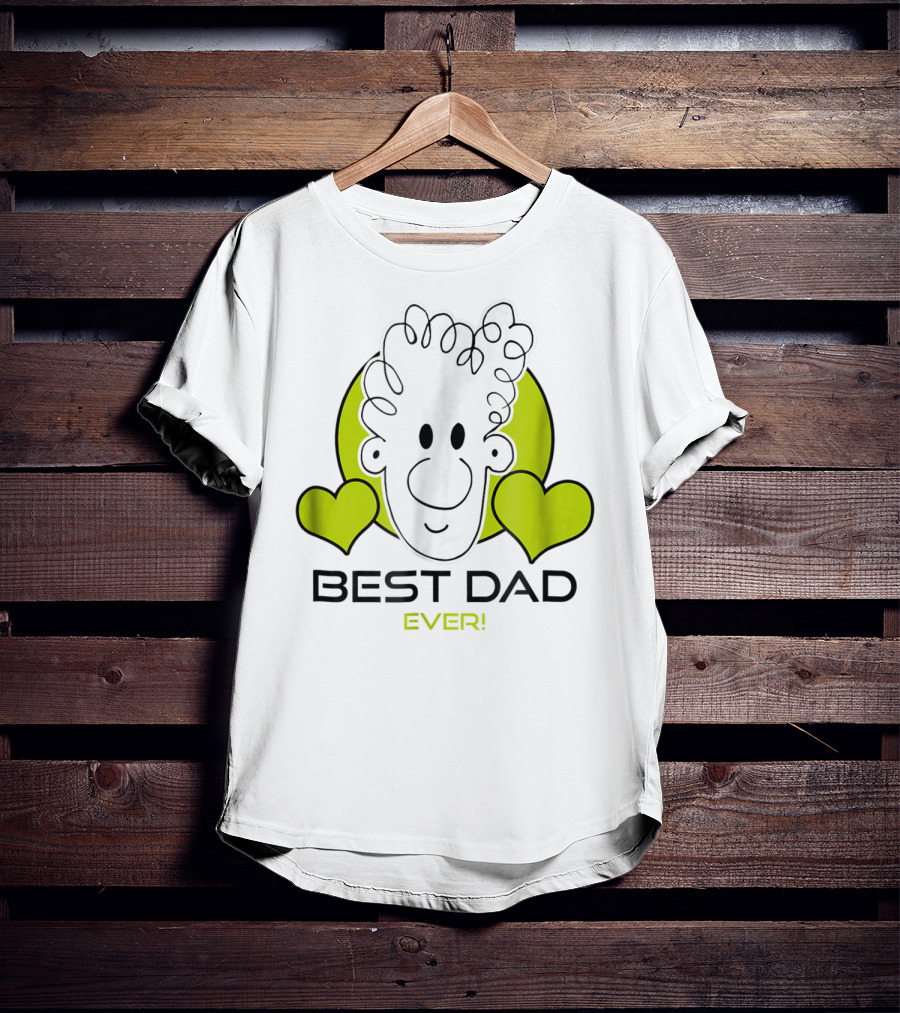 Best Dad Ever Cartoon Heart T-Shirt