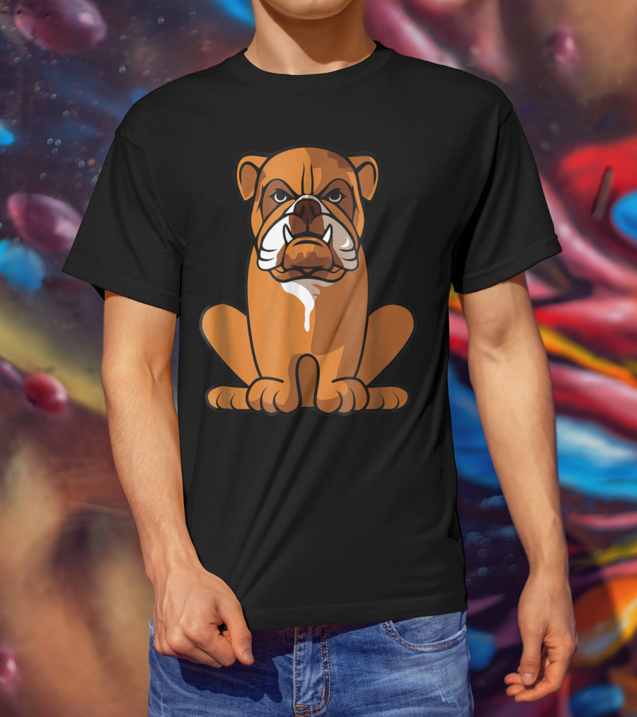 Bulldog Sitting And Waiting For The Holidays To Come T-Shirt