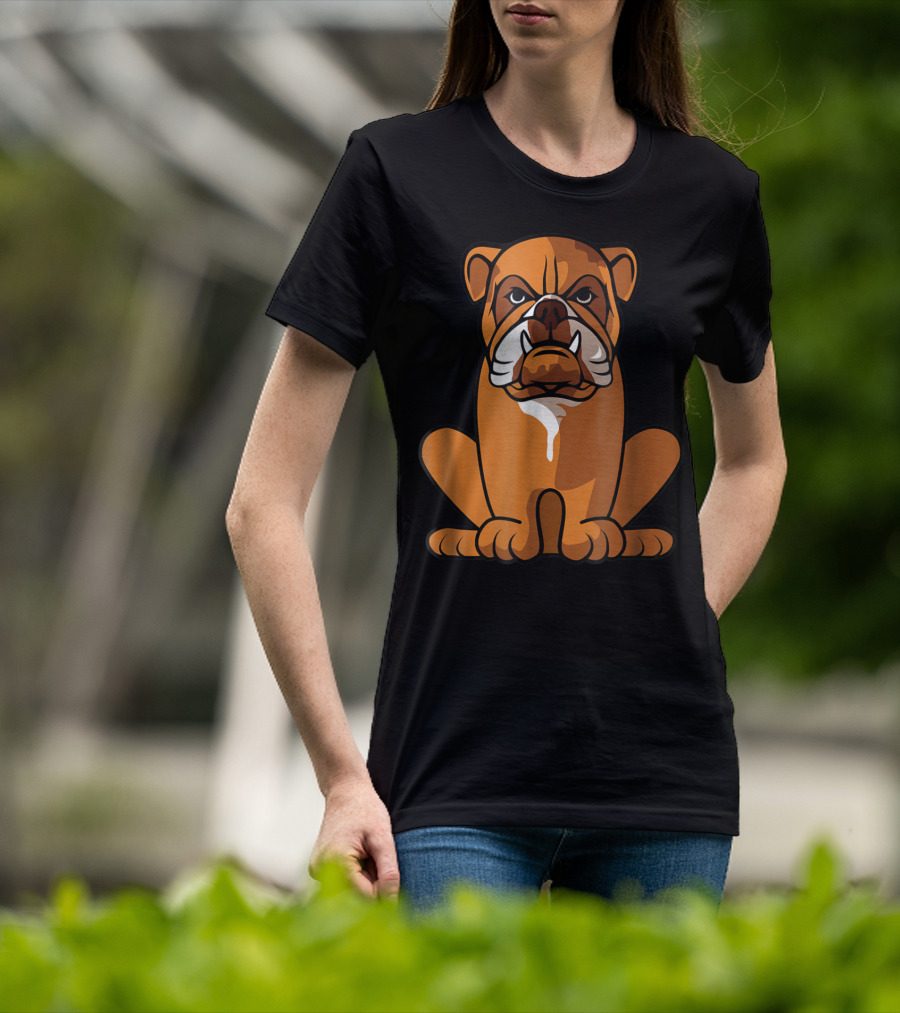 Bulldog Sitting And Waiting For The Holidays To Come T-Shirt