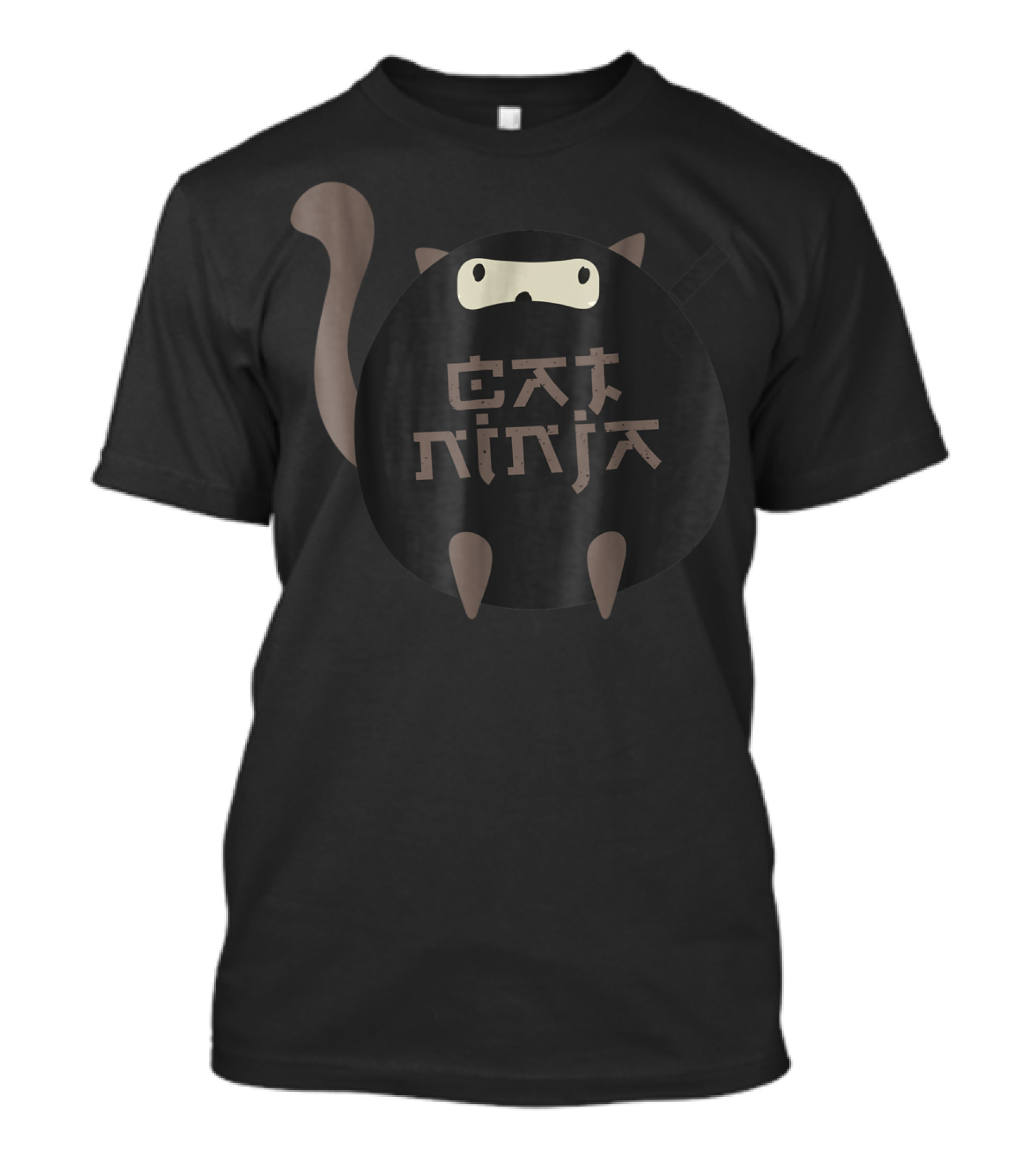 Cat Ninja Cat Dad40 Ninja Mask Playful Feline T-Shirt