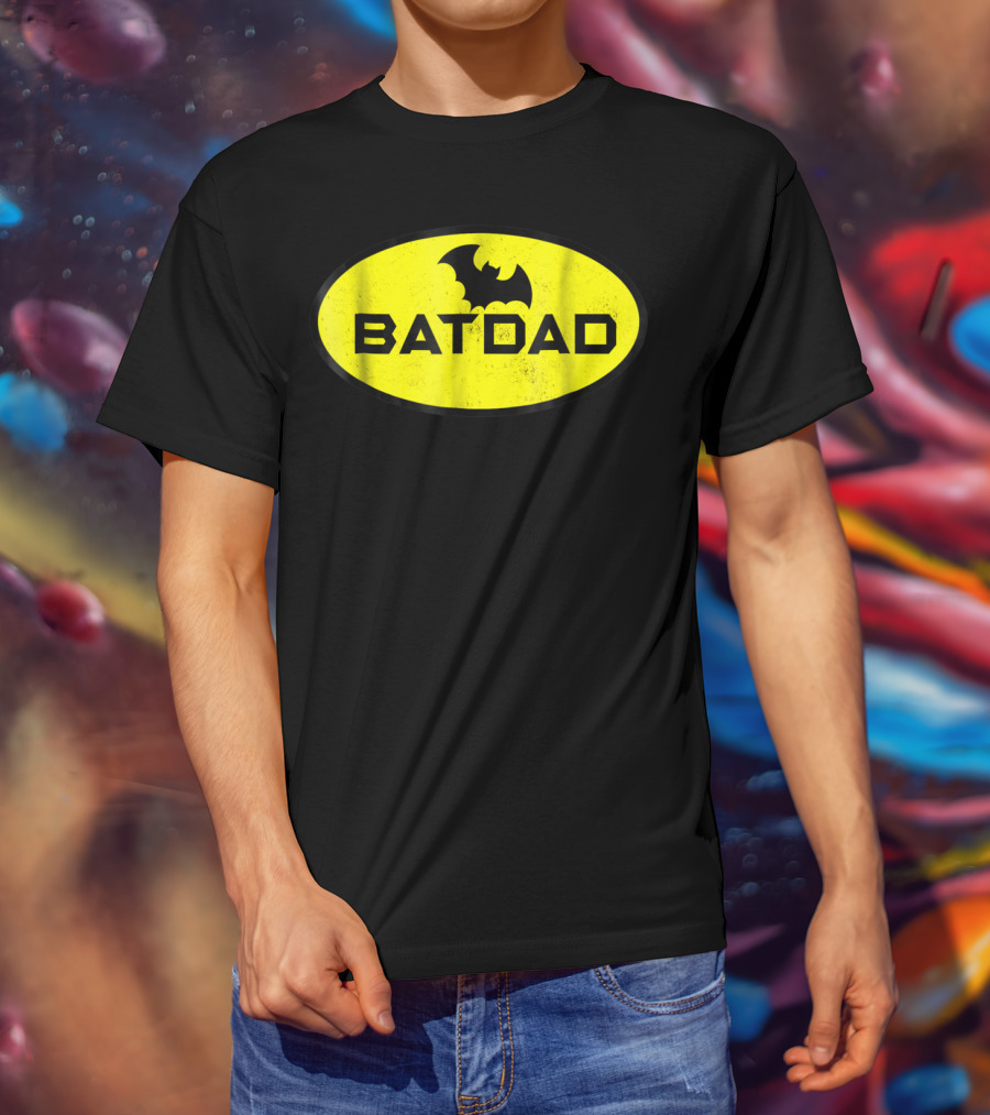 BATDAD Funny Dad Family Superhero T-Shirt