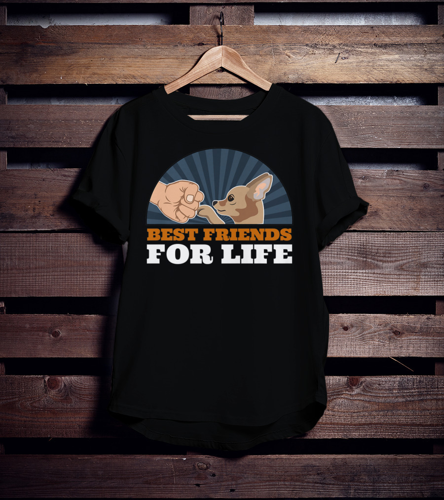 Best Friends For Life Chihuahua Dog Fist Bump T-Shirt