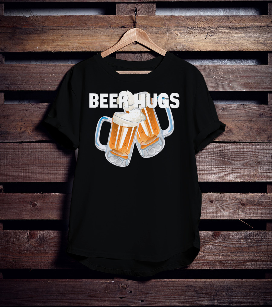 Beer Hugs Beer Drinking Dad Father Papa Husband35 T-Shirt