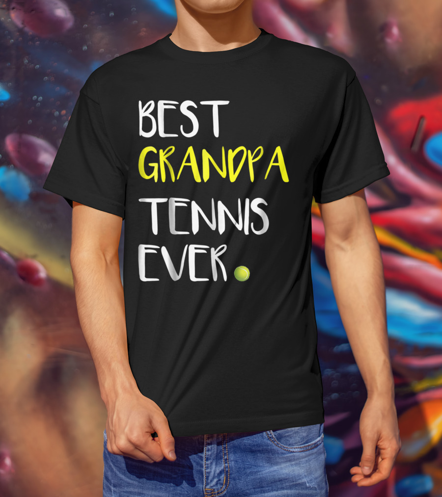 Best Grandpa Tennis Ever From Lover37 Ball T-Shirt