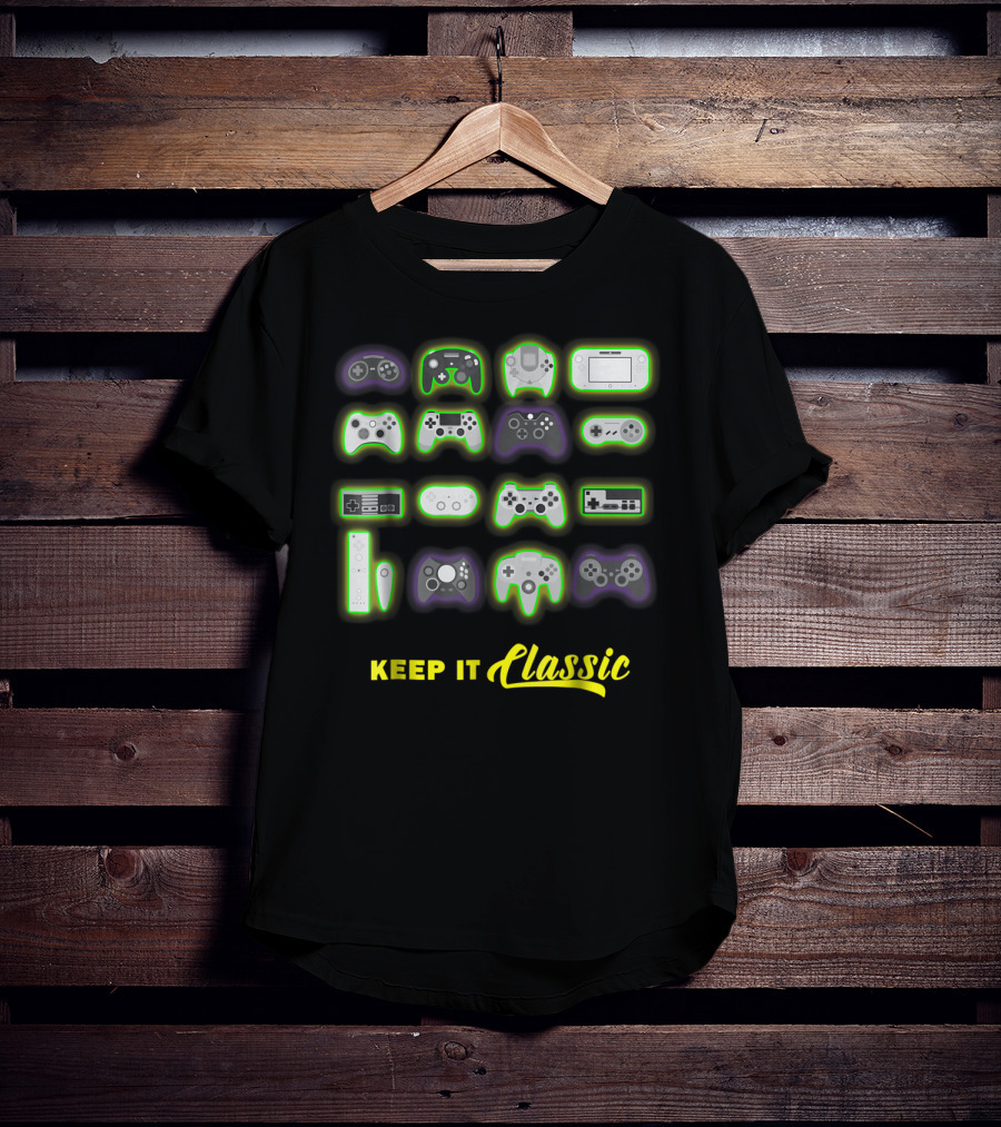 Keep It Classic Video Game Controllers For Old School Dad86 T-Shirt