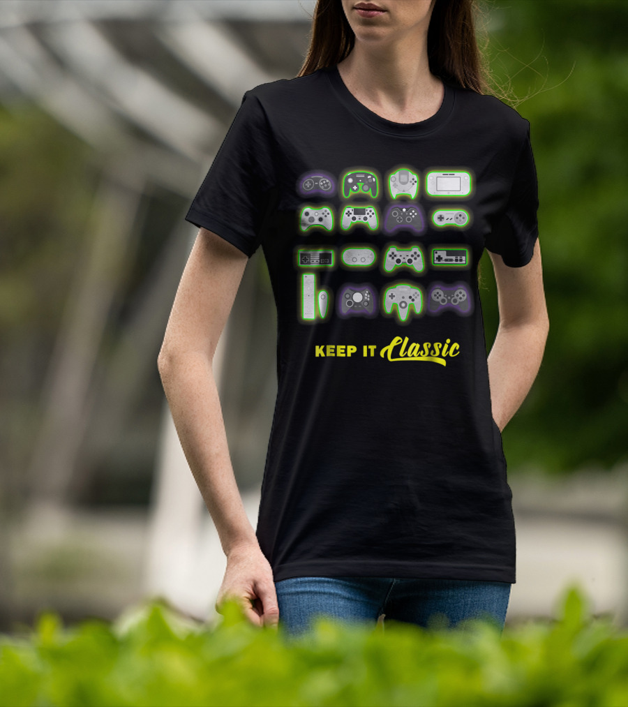 Keep It Classic Video Game Controllers For Old School Dad86 T-Shirt