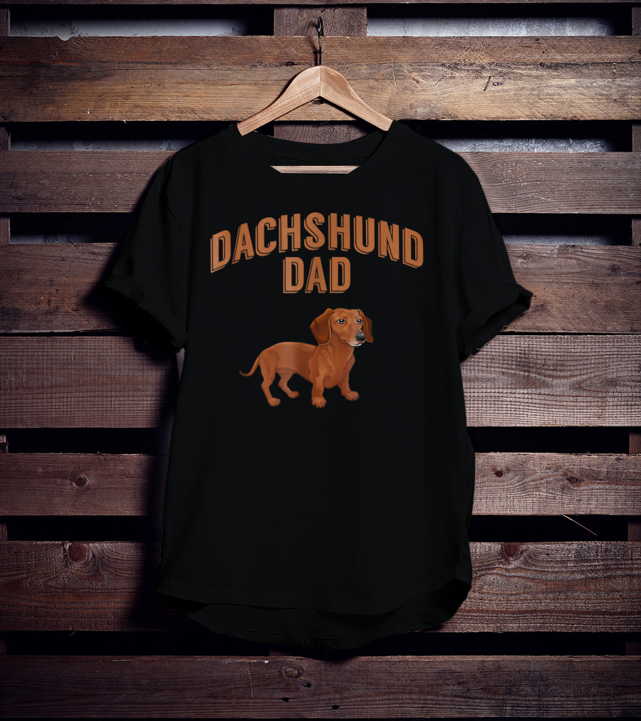 Dachshund Dad Dog Lovers20 Brown Sausage Dog T-Shirt