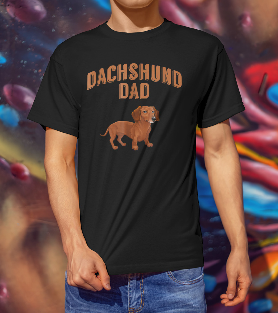 Dachshund Dad Dog Lovers20 Brown Sausage Dog T-Shirt