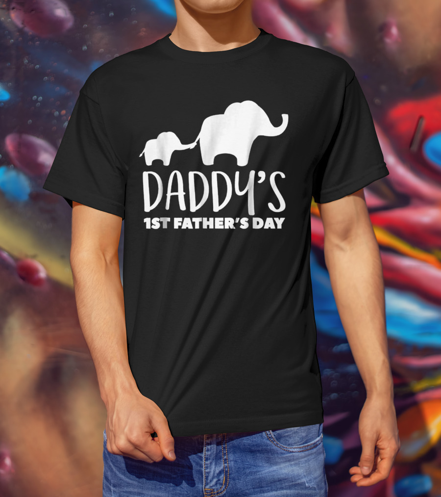 Daddy's 1st Father's Day Elephant87 T-Shirt
