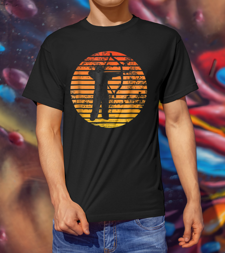 Bowman With Bow And Arrow In Sunset T-Shirt