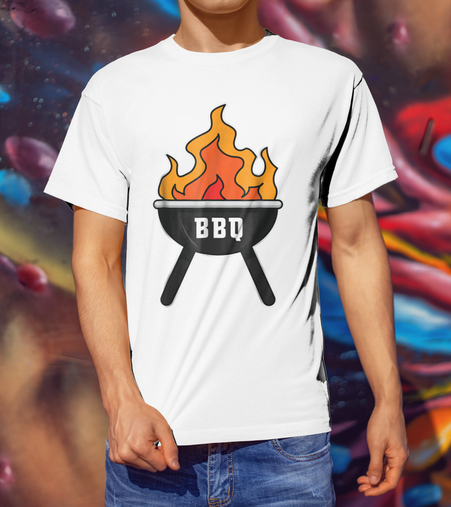 BBQ Pit Master Hot Flames Grilling Barbecue T-Shirt