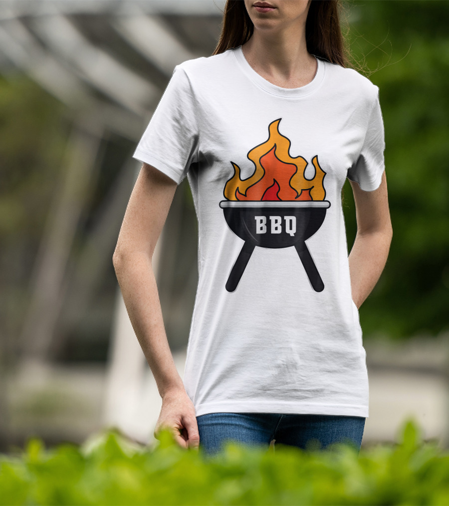 BBQ Pit Master Hot Flames Grilling Barbecue T-Shirt