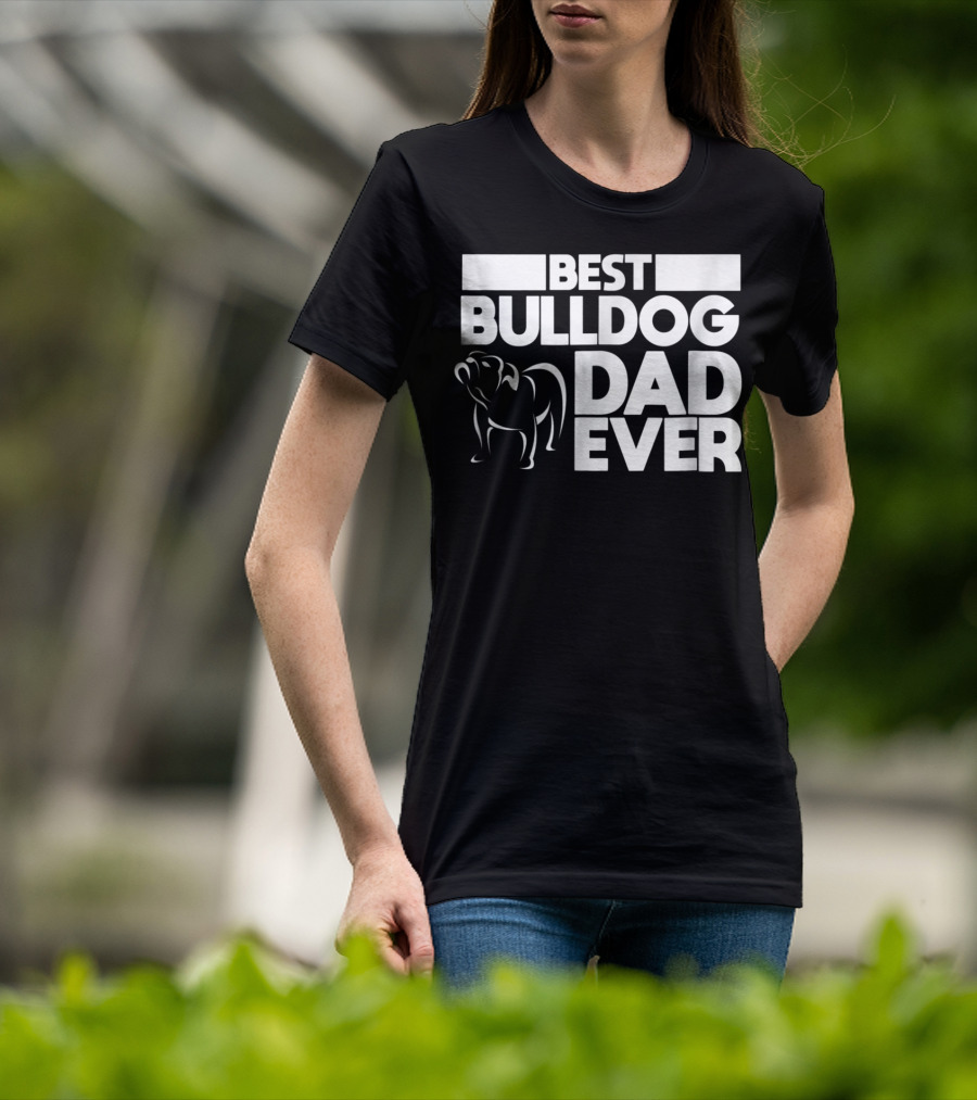 Best Bulldog Dad Ever Boys Frances American24 T-Shirt