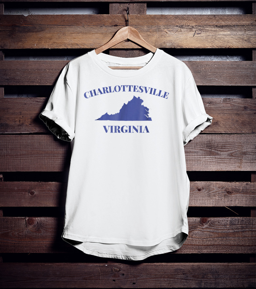 Charlottesville Virginia State Map Parent University USA87 T-Shirt