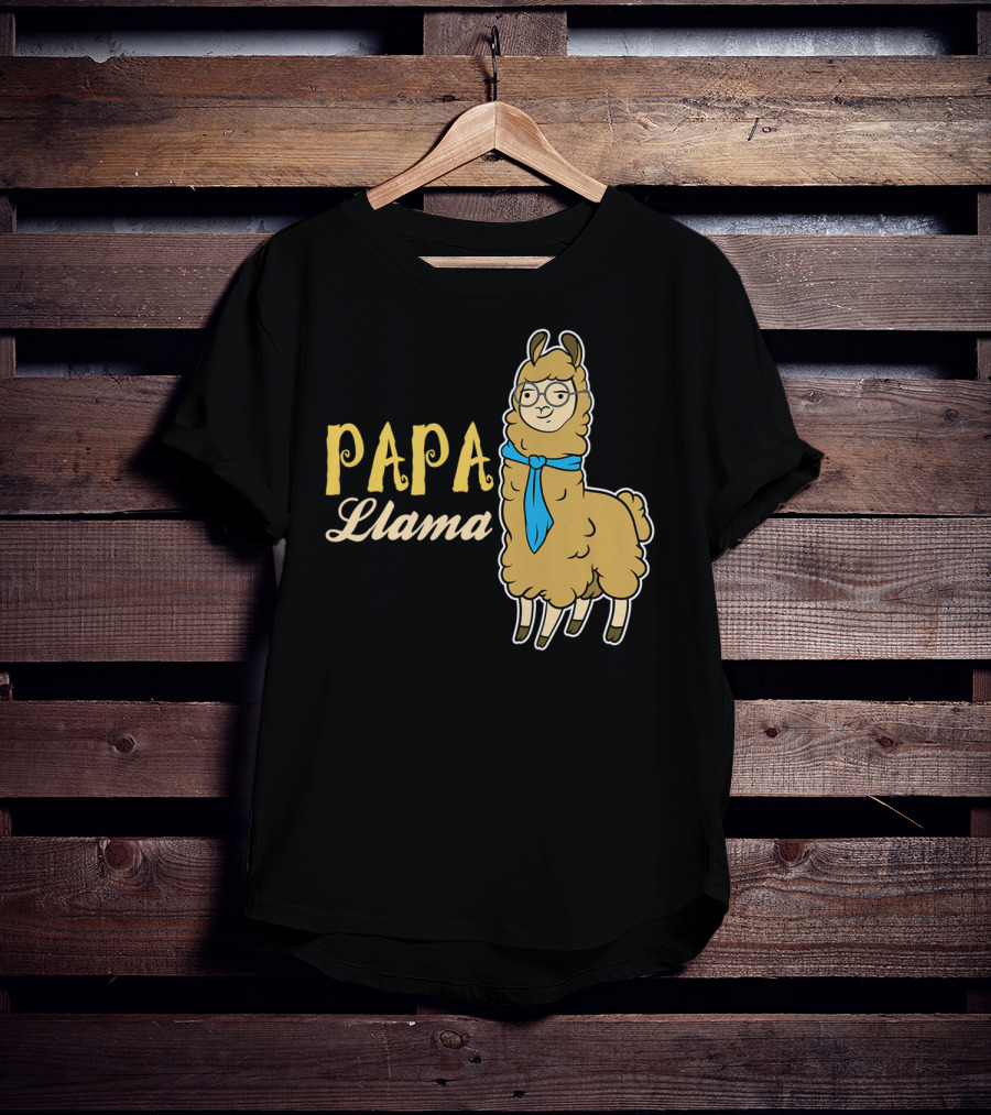Papa Llama Cool Funny Dad Lover T-Shirt