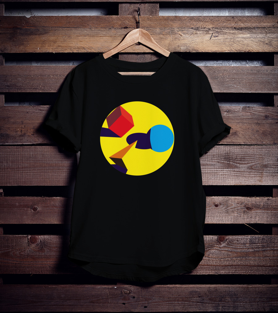 Bauhausian Forms Abstract Geometry 704928 Yellow Circle T-Shirt