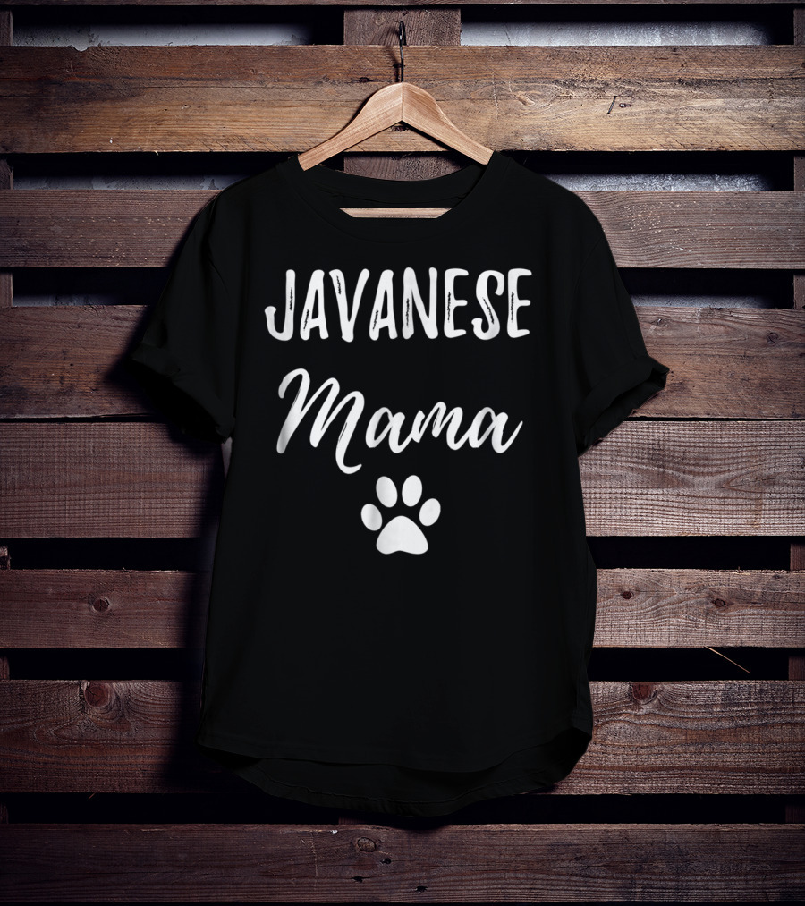 Javanese Mama Funny Cat Mom Paw Print Idea29 T-Shirt