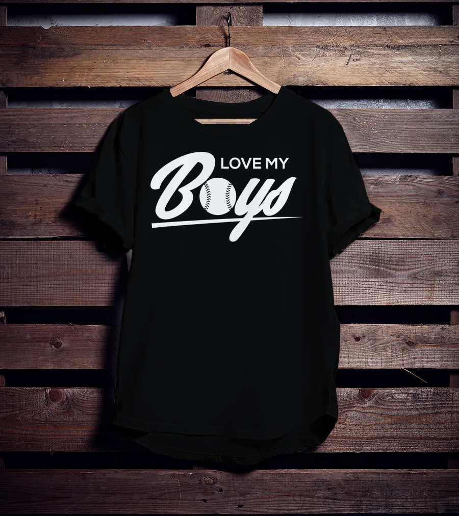 Father Mother Love My Boys Baseball Softball T-Shirt