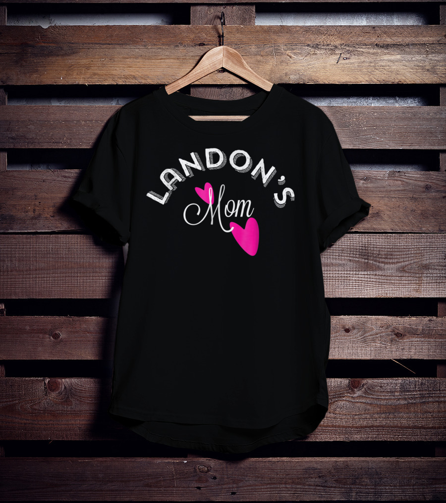 LANDON'S Mom Pink Hearts T-Shirt