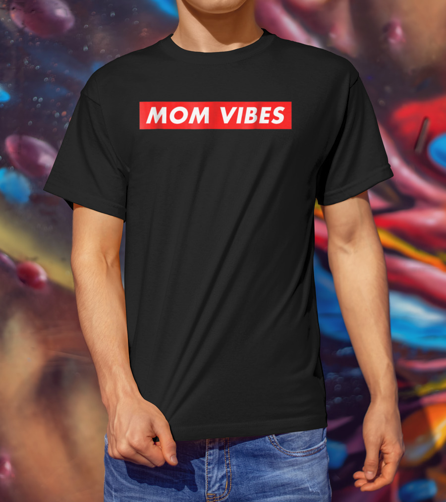 MOM VIBES Red Box T-Shirt