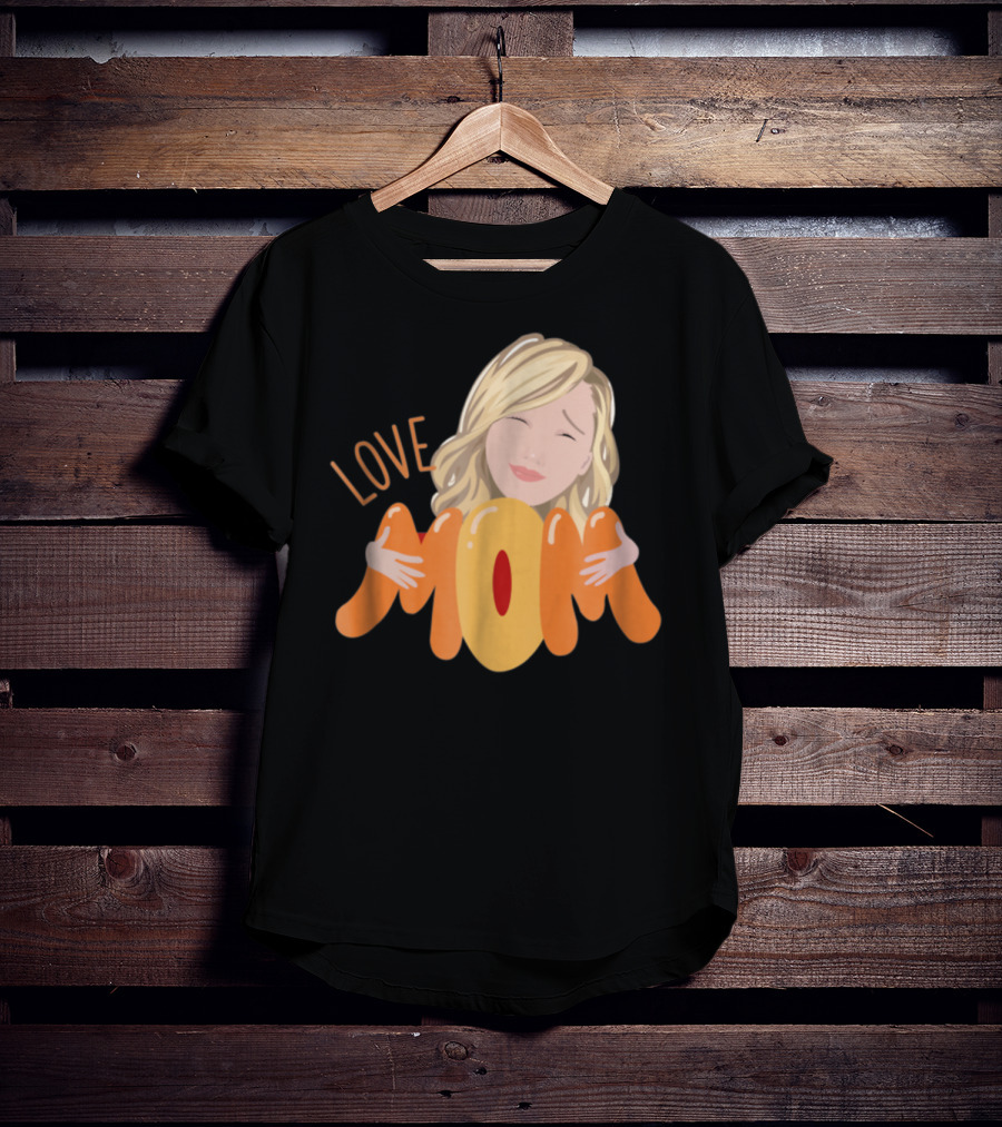 LOVE MOM Mothers Day Custom Personalized Selfie Emoji T-Shirt