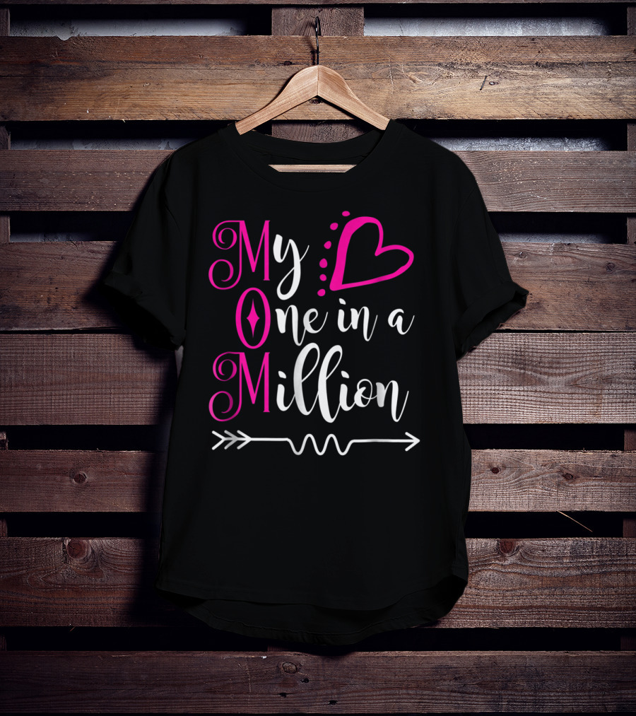 My Mom One In A Million Heart T-Shirt