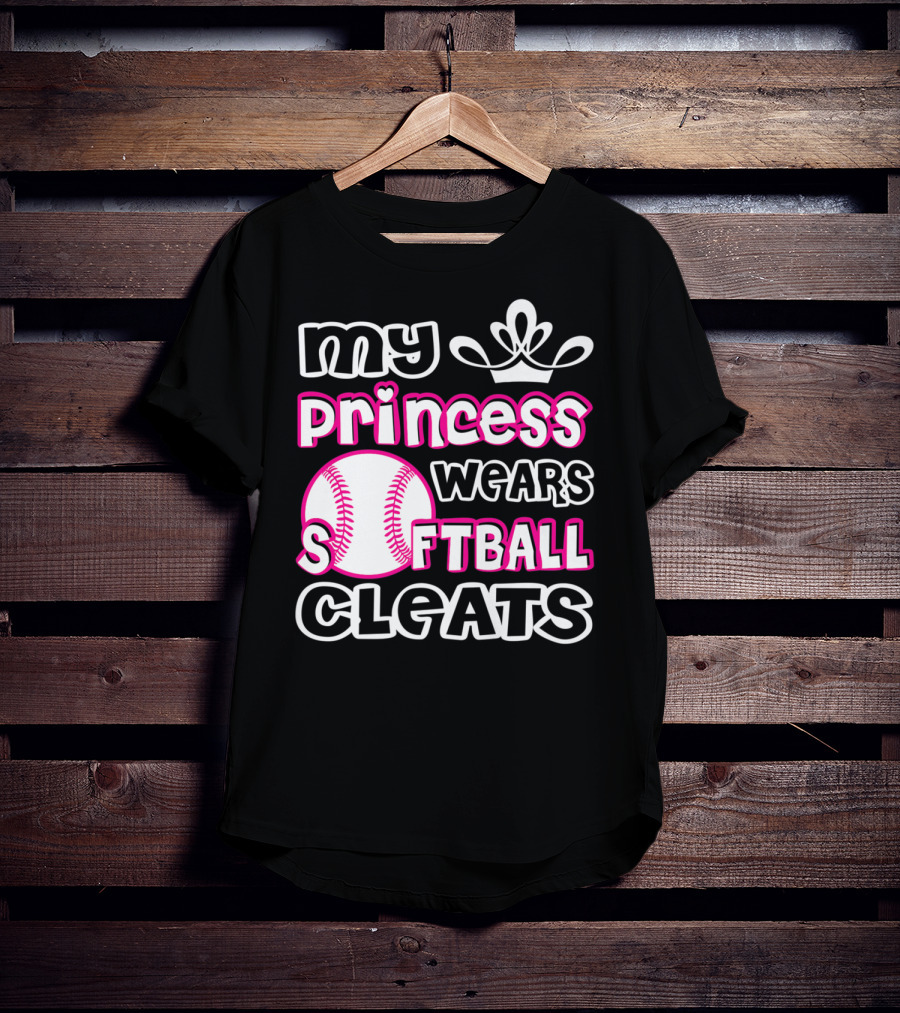 My Princess Wears Softball Cleats T-Shirt