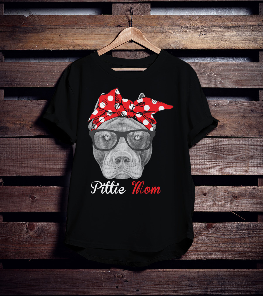 Pittie Mom Pitbull Dog Lovers Mothers Day T-Shirt