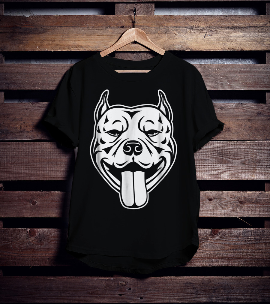 Pitbull Terrier Head For Pittie Moms Dads Kids43 T-Shirt