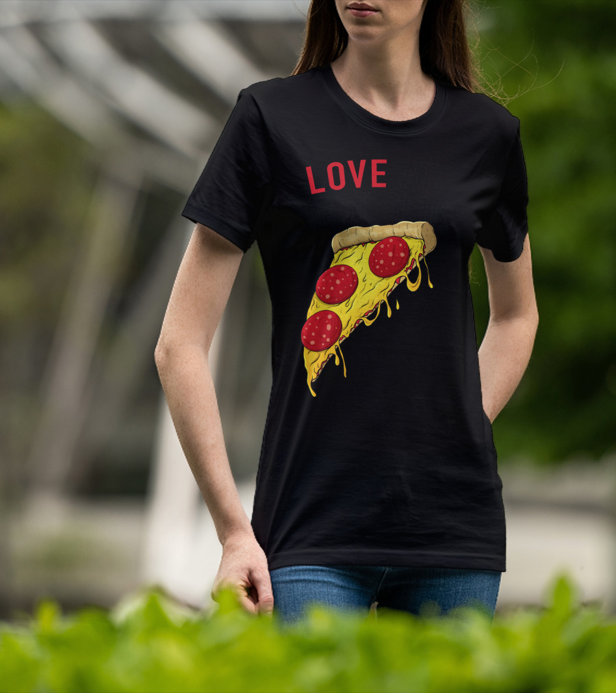 LOVE AT FIRST SLICE Pizza Men Girls Mom And Baby68 T-Shirt