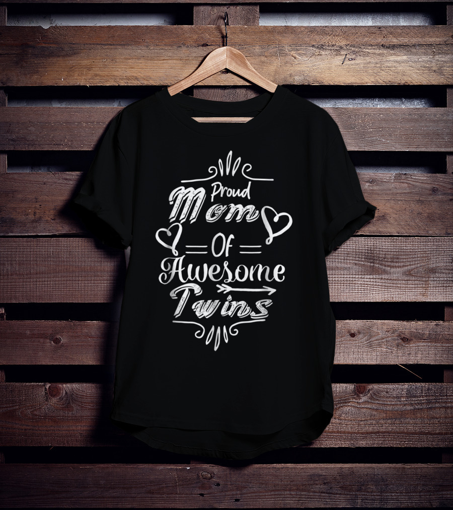 Proud Mom Of Awesome Twins T-Shirt