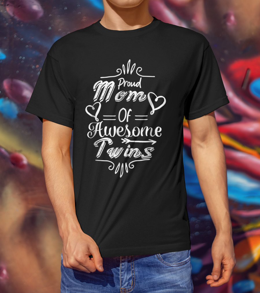 Proud Mom Of Awesome Twins T-Shirt
