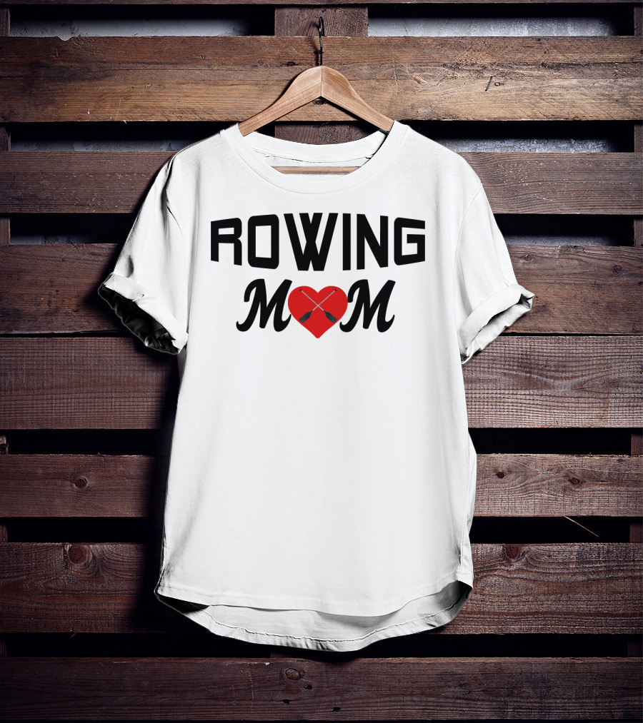 Rowing Mom Heart Oars T-Shirt