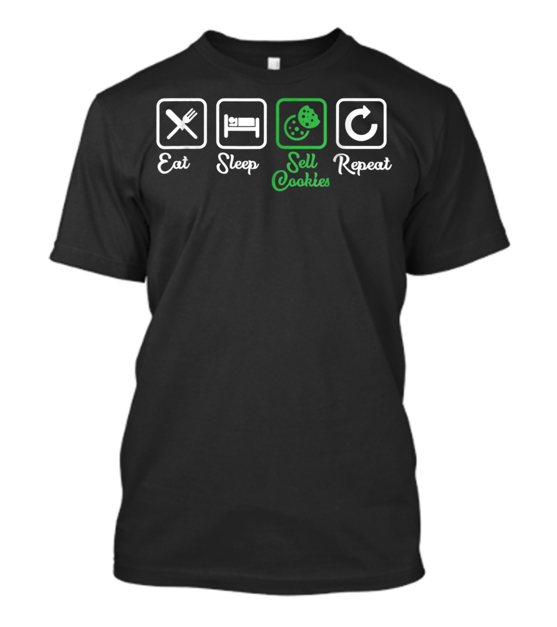 Eat Sleep Sell Cookies Repeat Scout Mom Daughter T-Shirt
