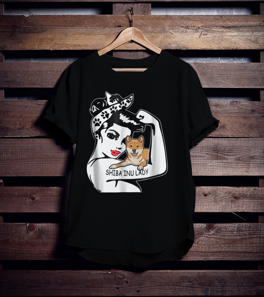 Shiba Inu Lady Strong Mom Birthday Funny T-Shirt