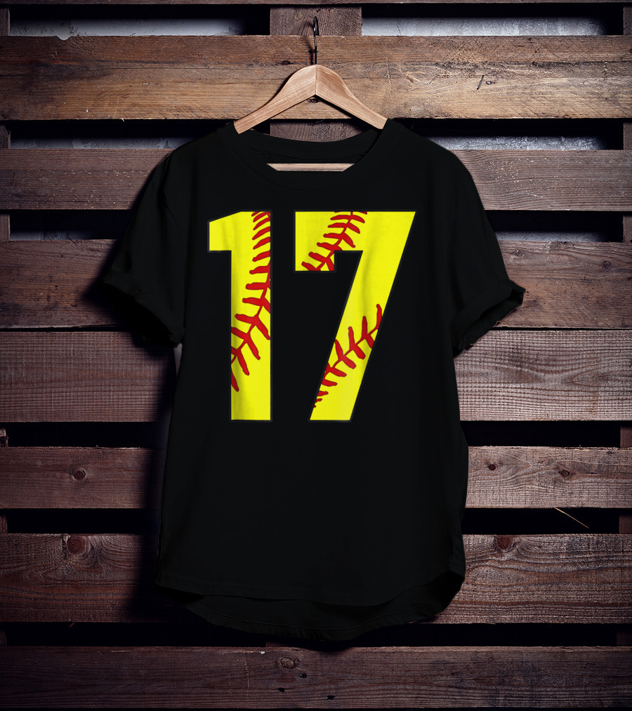 Softball Mom 17 Jersey Player Fan T-Shirt