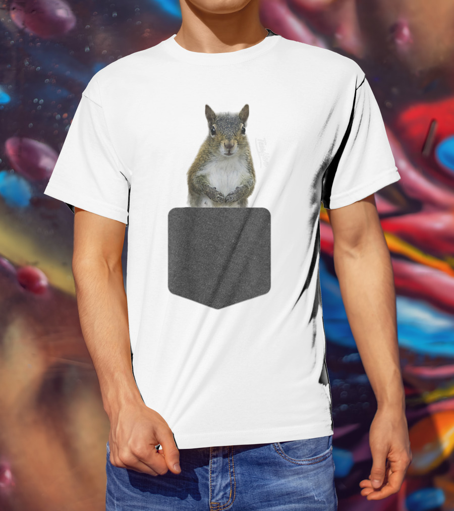 Squirrel Pocket Squirrel Mom Funny Squirrel Lover Teeshirt T-Shirt