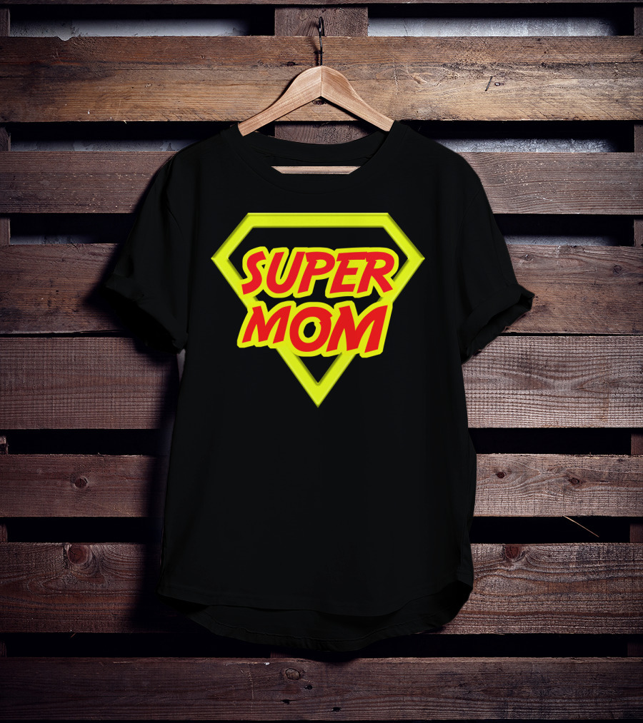 Super Mom Hero Emblem T-Shirt