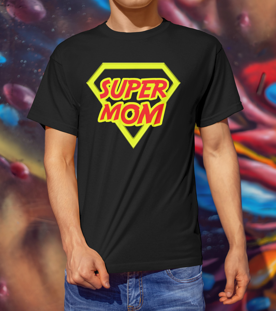 Super Mom Hero Emblem T-Shirt