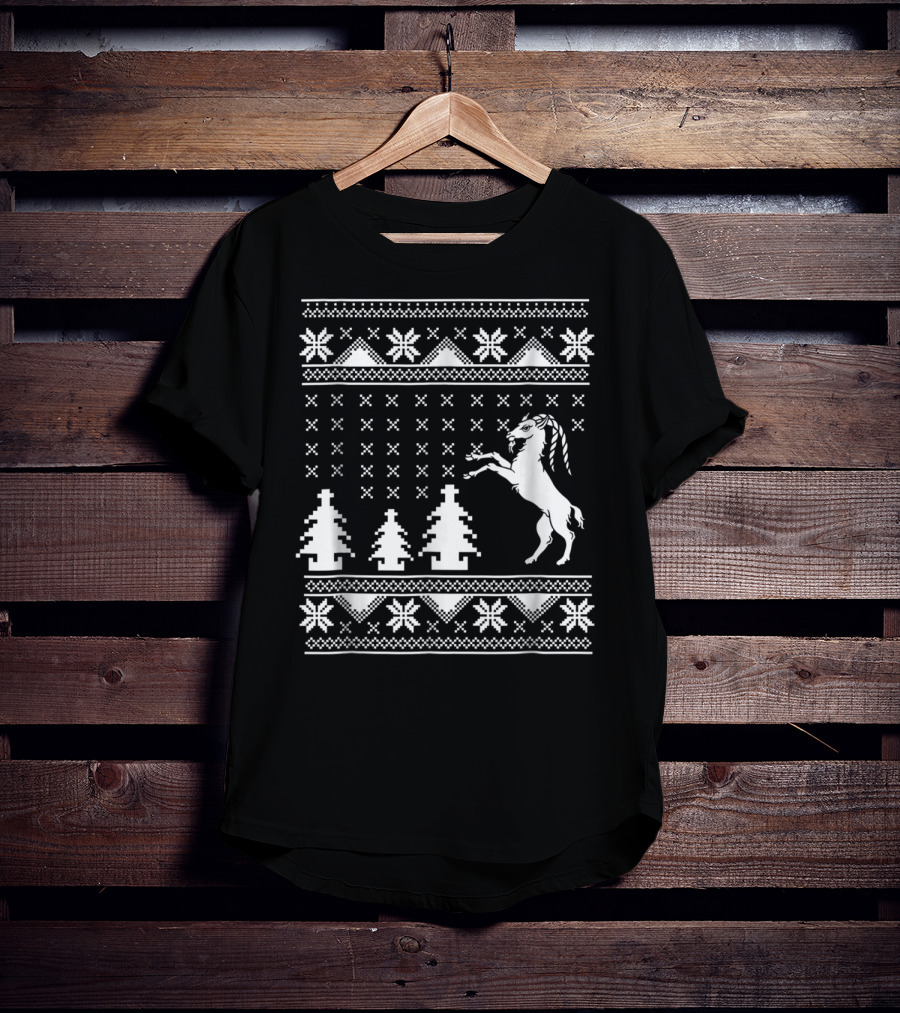 Goat Ugly Christmas Sweater Pattern For Goat Mom Lovers T-Shirt
