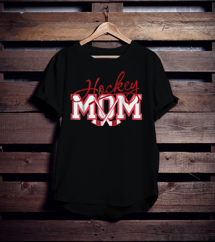 Hockey Mom With Sticks T-Shirt