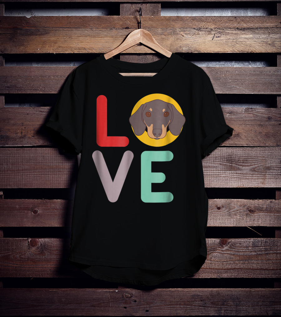 Love Dachshund Dog Animal Lover Puppies Mom Dad20 T-Shirt