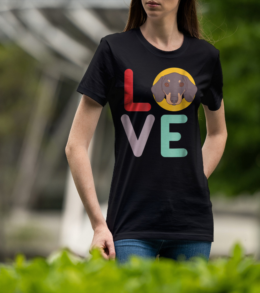 Love Dachshund Dog Animal Lover Puppies Mom Dad20 T-Shirt