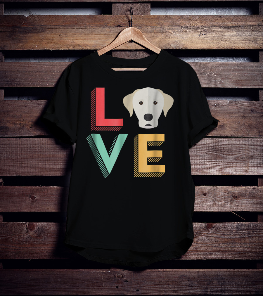 I Love Labrador Dog Lover Lab Puppies Mom And Dad39 Cute Puppy Head In LOVE T-Shirt