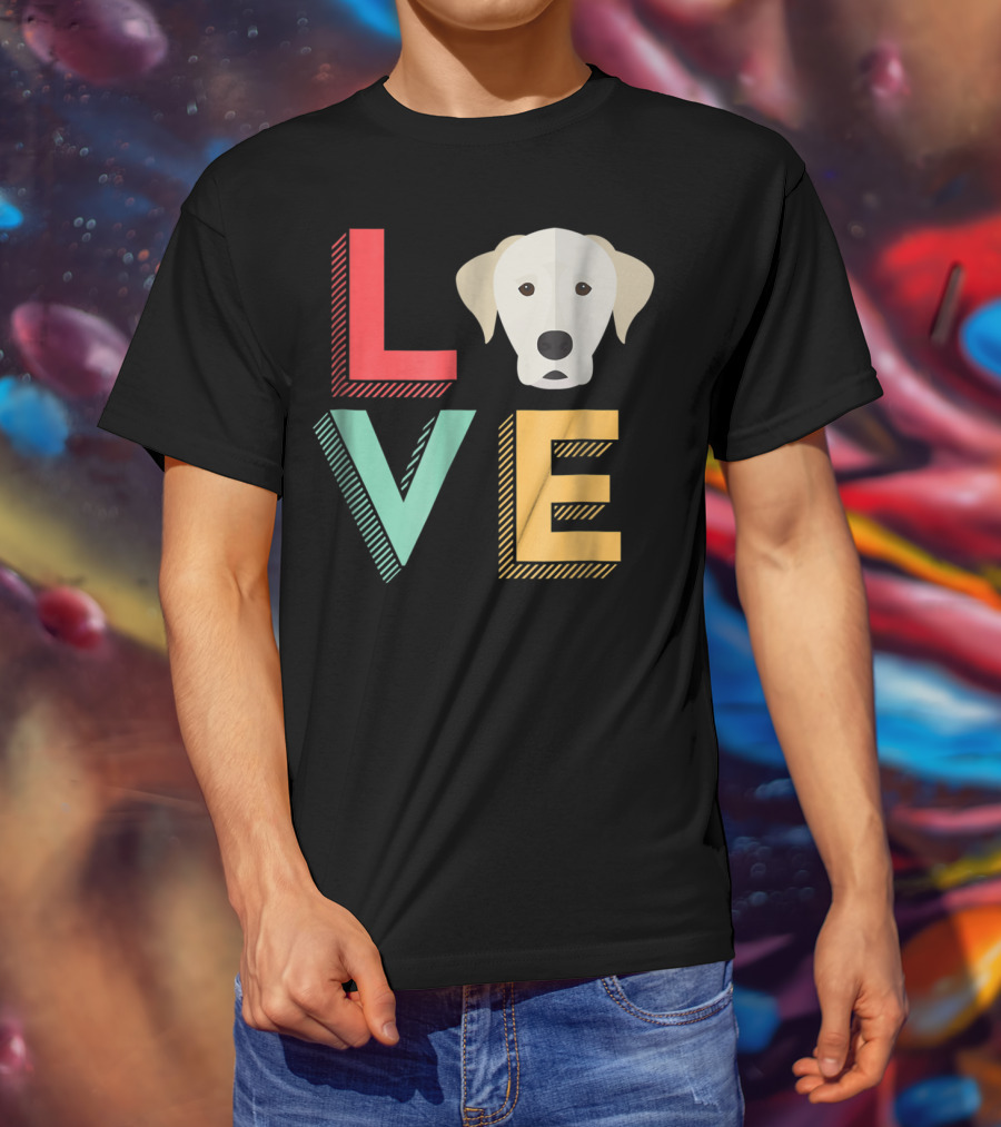 I Love Labrador Dog Lover Lab Puppies Mom And Dad39 Cute Puppy Head In LOVE T-Shirt