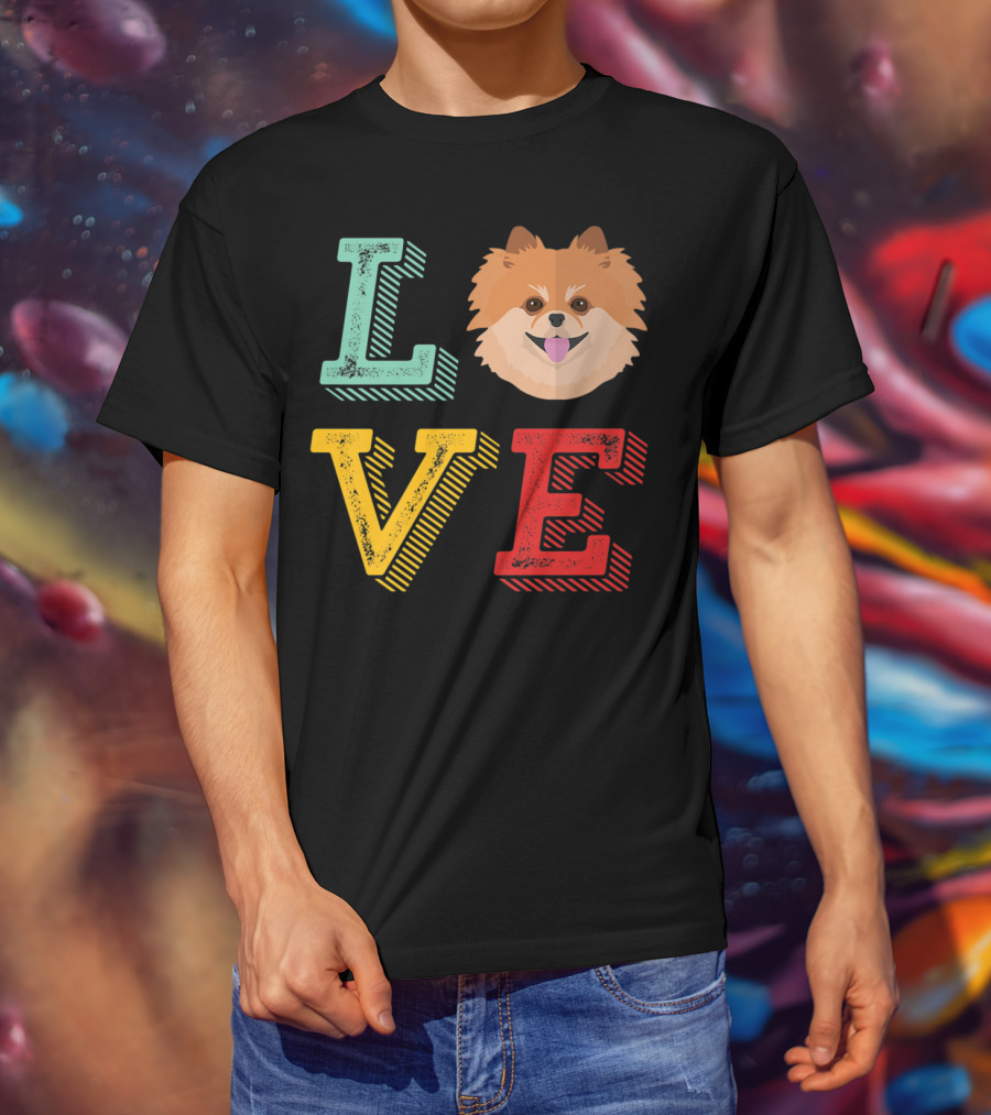 LOVE Pomeranian Dog For Pom Puppy Lover14 T-Shirt