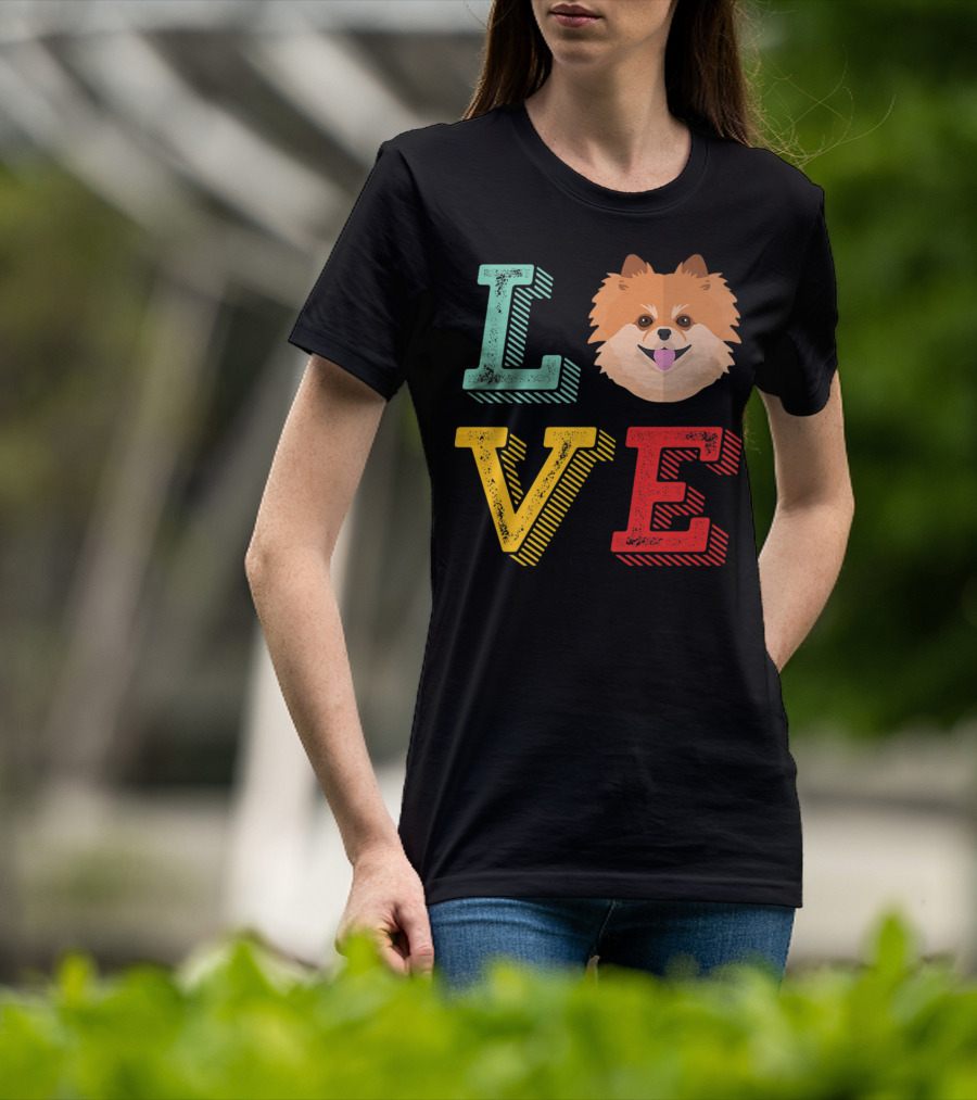 LOVE Pomeranian Dog For Pom Puppy Lover14 T-Shirt