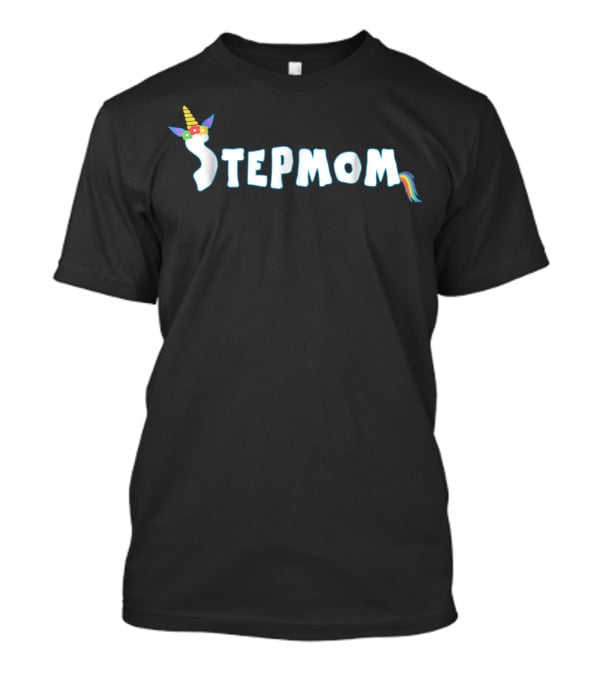 Unicorn Stepmom Birthday Girl Funny Rainbow Horn T-Shirt