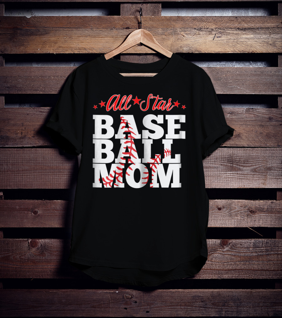 All Star Baseball Mom T-Shirt